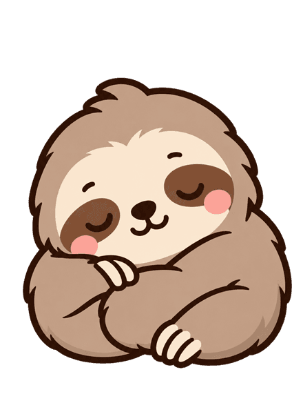 Slowi the sloth, asleep