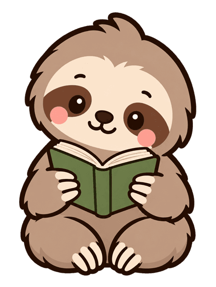 Slowi the sloth, reading